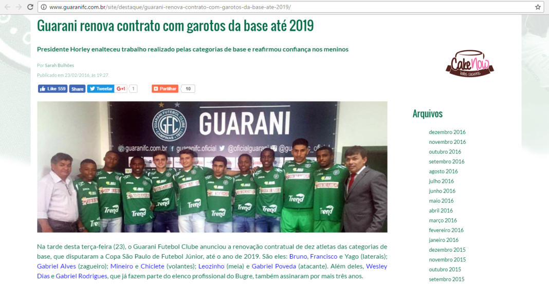 Saída de Wesley do Guarani gera nova polêmica