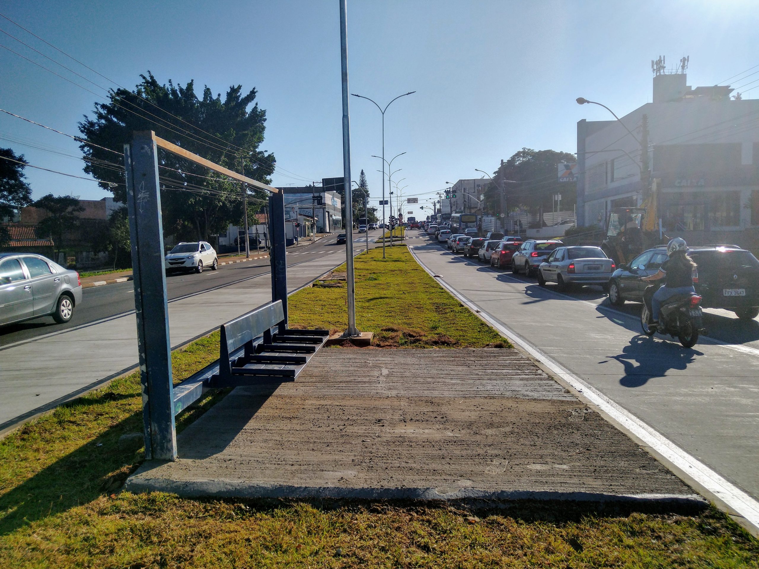 Corredor do BRT na Amoreiras recebe pontos provisórios