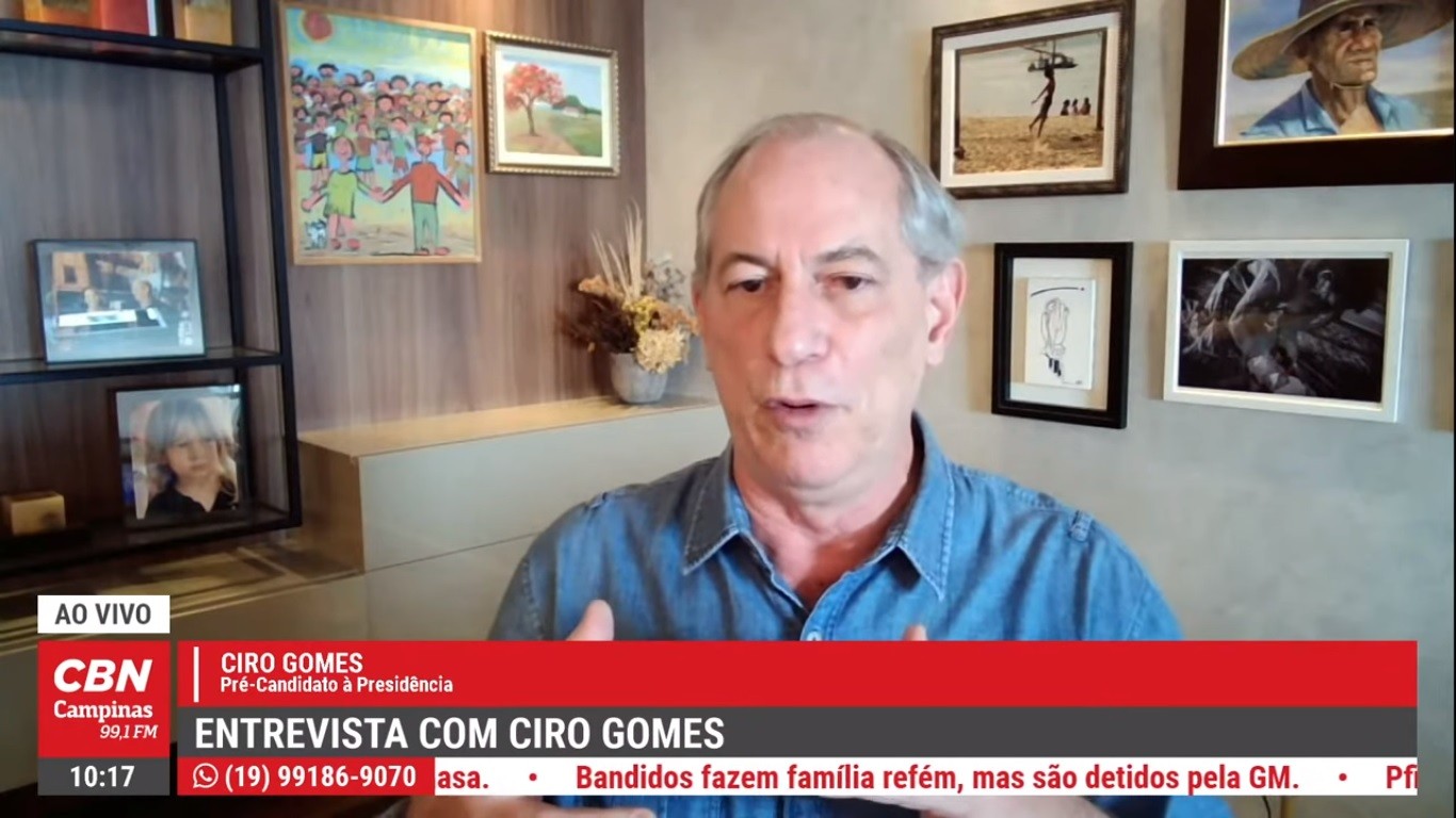 Pr candidato Ciro Gomes adia visita Campinas CBN Campinas 99 1 FM