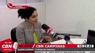 Capitã Lucimara, prefeita de Valinhos, discute diversos temas no CBN Campinas