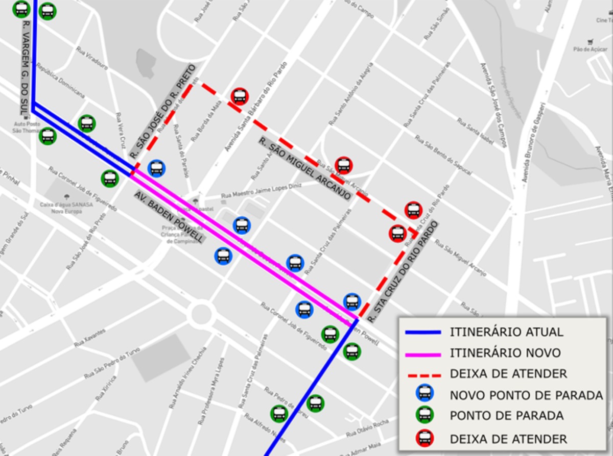Linhas 403 e 499 têm mudanças no itinerário a partir de hoje