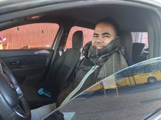 frio, táxi, trabalhador, temperatura, agasalho