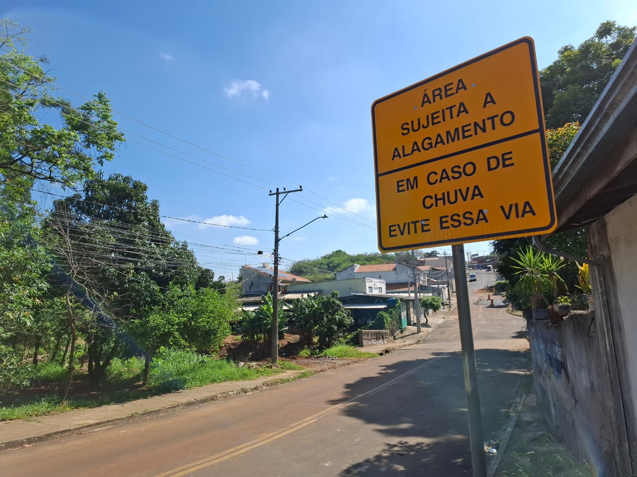 Córrego Hortolândia, obra para combater enchentes em córrego de Hortolândia.