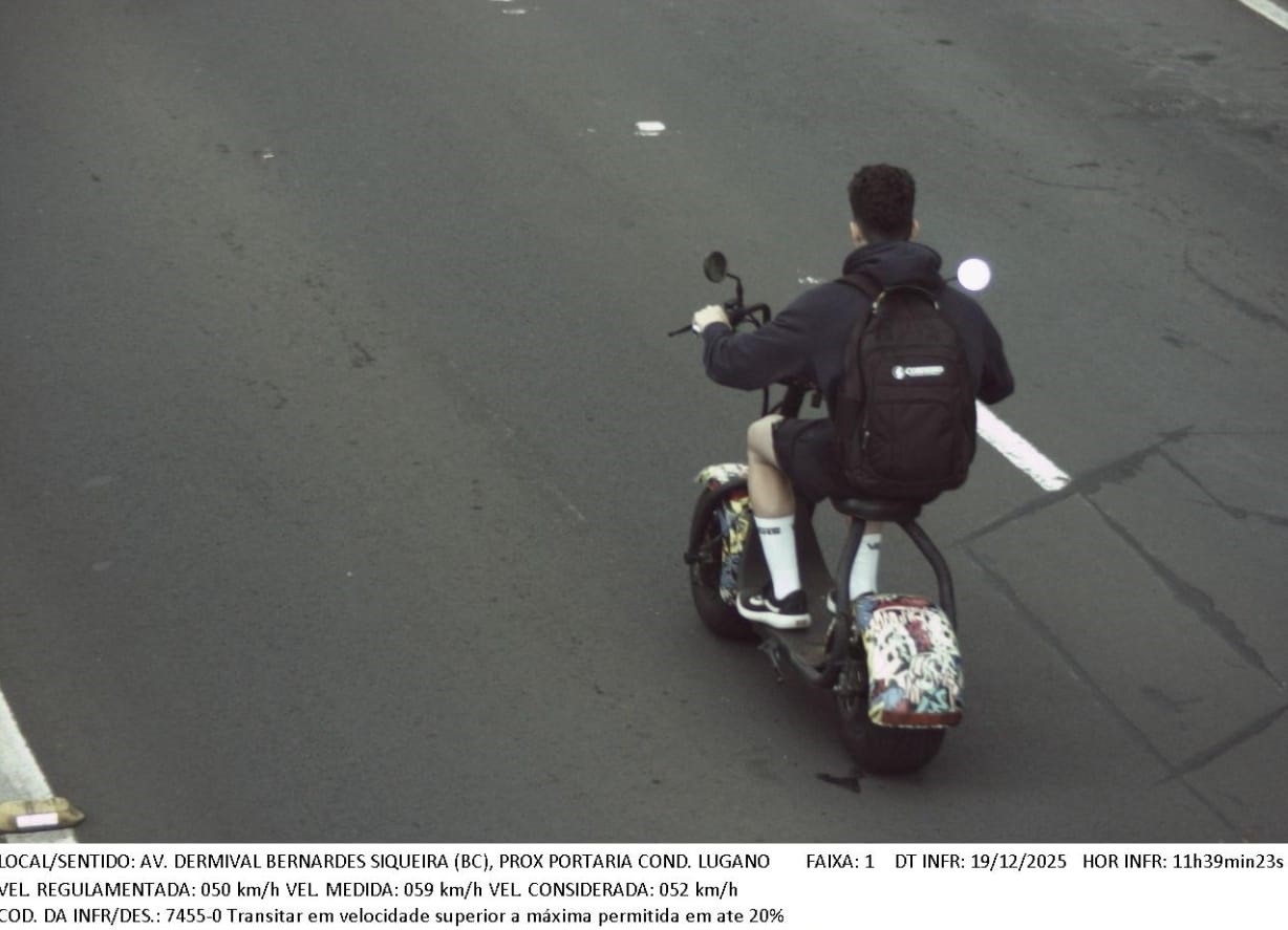 Radares flagram imprudência com ciclomotores em Campinas; entenda regras