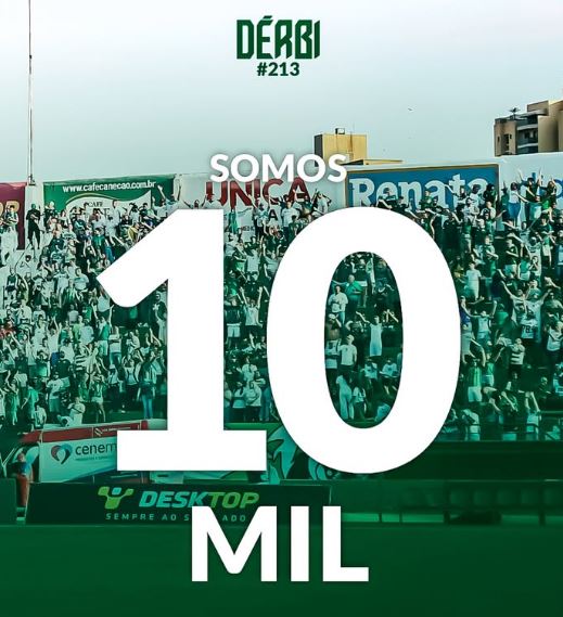 Guarani confirma mais de 10 mil ingressos para o dérbi 213